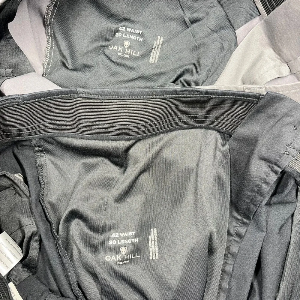 Oak Hill LOT OF 2 Chino Pants Straight Fit Bundle Mens 42x30 Grey Stone DXL